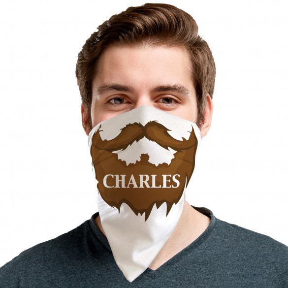 Beard & Sunglasses Custom Bandanna Face Cover | Personalized Face Cover