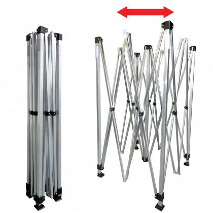 Custom 10' Square Canopy Tent with Full Color Wall - Frame Detail