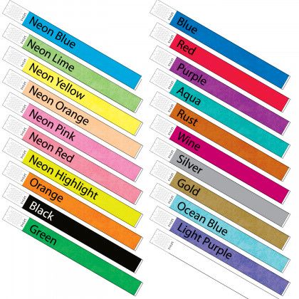 USA Made Tyvek 3/4 Inch Wristbands