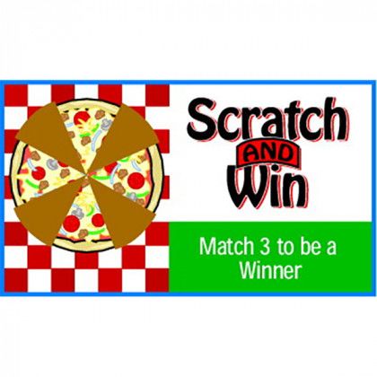 Four Slice Pizza Scratch-N-Win Card - Medium