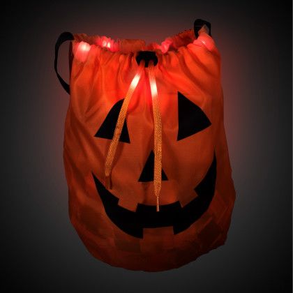 Custom Logo LED Pumpkin Bag - Includes 6 red LED lights