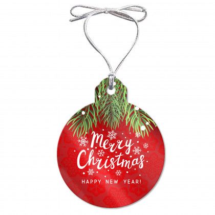 Full Color Logo Acrylic Holiday Ornaments - Ornament Stock Shape