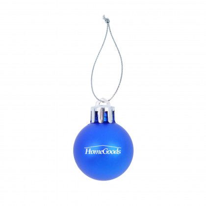 Promotional Mini Shatterproof Christmas Ornament - Blue