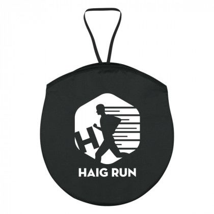 Collapsible Auto Shade With Logo Pouch Black