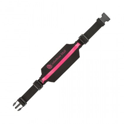 Imprinted Sprinter Running Belt - Pink Zipper