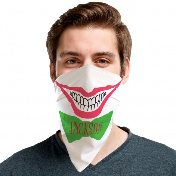 Joker Face Personalized Bandanna Face Cover | Custom Face Coverings