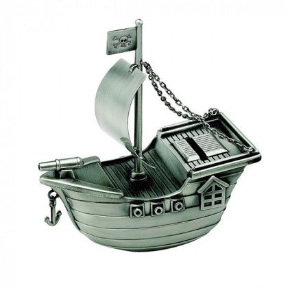 Logo Engraved Pirate Ship Bank for Kids