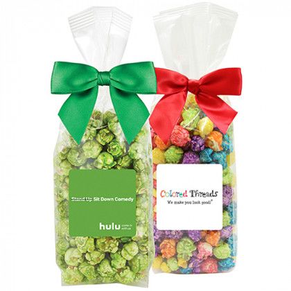 Colored Popcorn Gift Bag with Logo