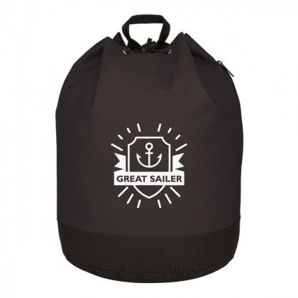 Black Drawstring Tote/Backpack Promotional