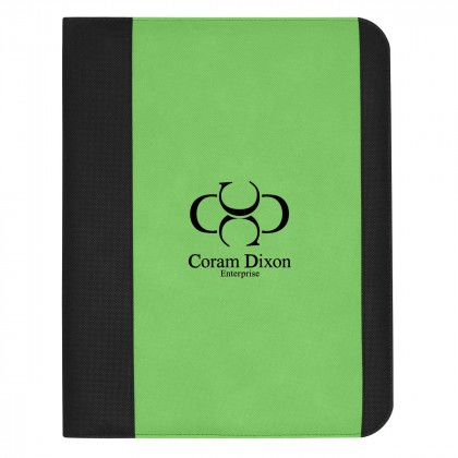 Customized Non-Woven Large Padfolio - Lime