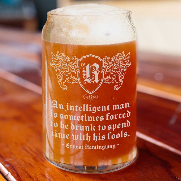 An Intelligent Man Personalized Beer Can Glass - 16oz