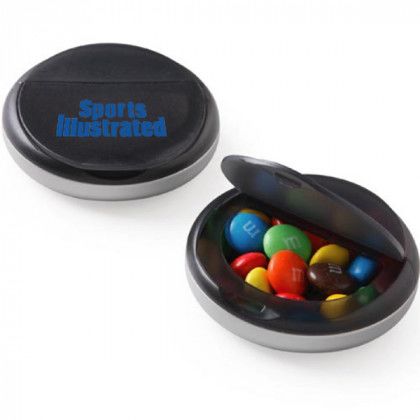 Promotional M&M's Snap Top Candy Tin - Black