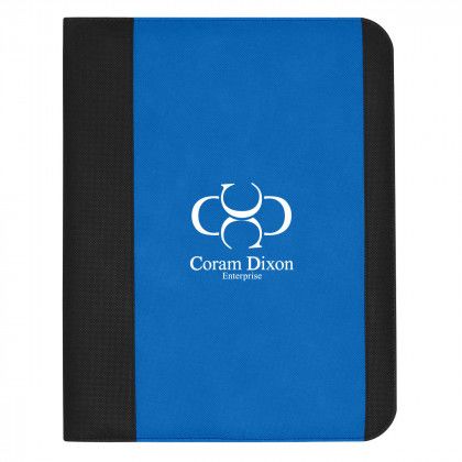 Customized Non-Woven Large Padfolio - Royal Customized Non-Woven Large Padfolio - Royal