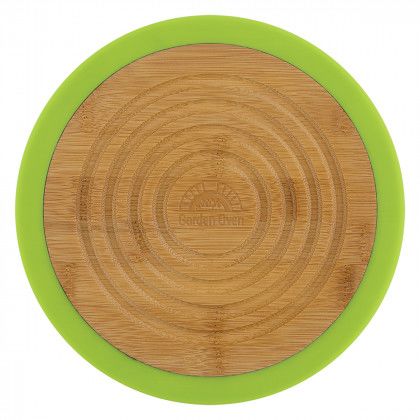 Custom Bamboo and Silicone Custom Kitchen Trivets - Lime