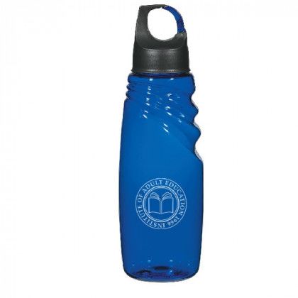 Promotional Crest Carabiner Sports Bottle - 24 oz - Blue