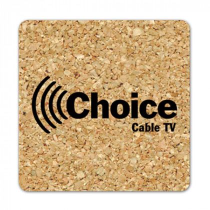 Imprinted Square Cork Coaster-5x5 Inch
