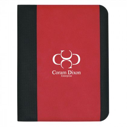 Customized Non-Woven Large Padfolio - Red Customized Non-Woven Large Padfolio - Red