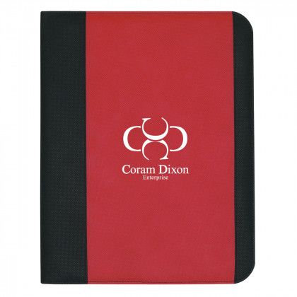 Customized Non-Woven Large Padfolio - Red