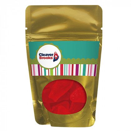 Custom Resealable Gold Window Pouch Swedish Fish 1.7 oz