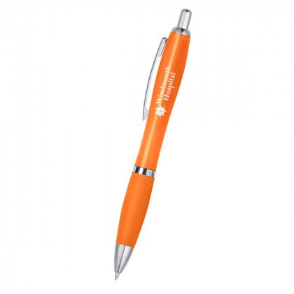 Antibacterial Satin Pen with Imprint Orange