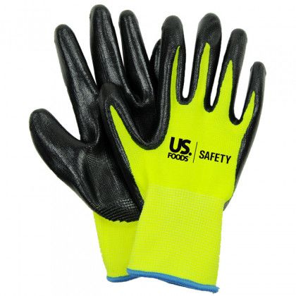 Customized Hi-Viz Palm Dipped Gloves