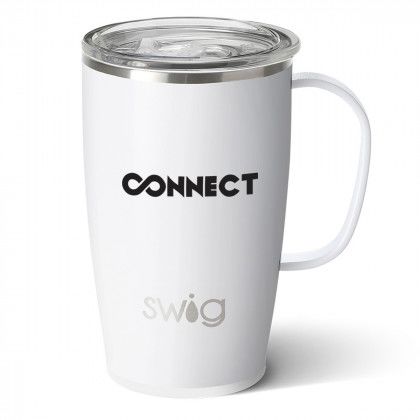 White Promotional Swig Life Travel Tumbler 18 0z