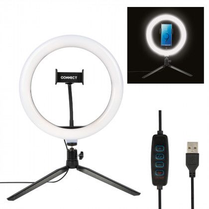 Custom 10" LED Ring Light With Phone Holder | Promotional Tech Gifts