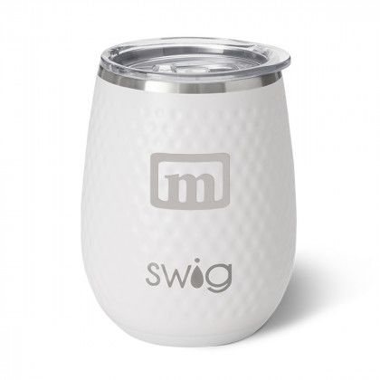 Engraved 14 oz Swig Life Golf Stainless Steel Stemless Wine Tumbler