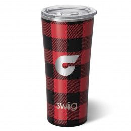 Engraved 22 oz Swig Life Buffalo Plaid Stainless Steel Tumbler
