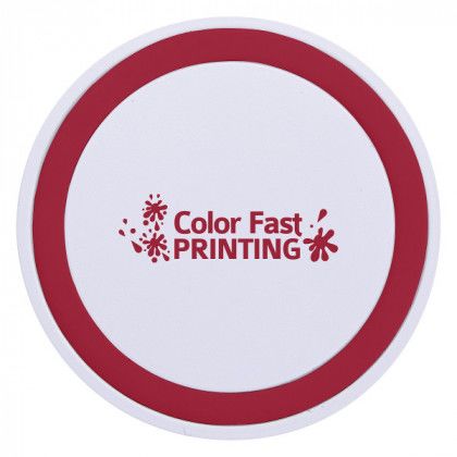 White & Red Small Wireless Phone Charging Pad | Custom Small Wireless Phone Chargers