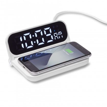 Printed Foldable Alarm Clock & Wireless Charger - phone not included