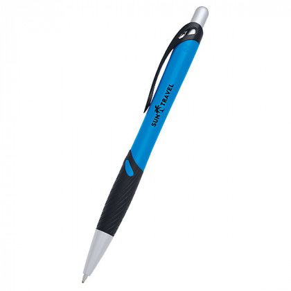 Imprinted Ergo Vibrant Click Pen Blue