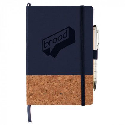 Logo Lucca Hard Bound Journal Book - Navy