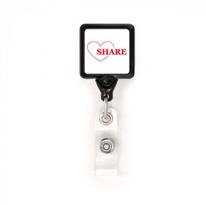 MINI-BAK Square Badge Retractor Promo