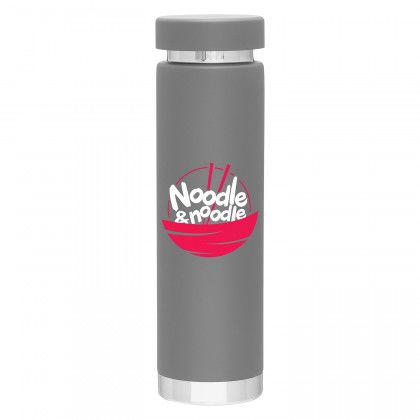 Custom Matte Storm Gray 17 oz Thermal Bottle - h2Go Colt