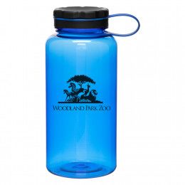 Blue Custom Wide Mouth 34 oz h2Go Bottle