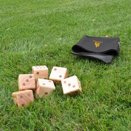 Oversize Wooden Yard Dice Game | Company Branded Lawn Dice Sets | Best Promotional Yard Dice Kits
