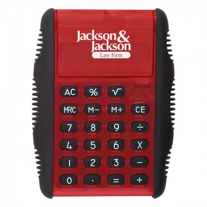 Promotional Flip Calculator - Trans Red