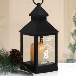 Not A Creature Was Stirring Holiday Lighted Lantern