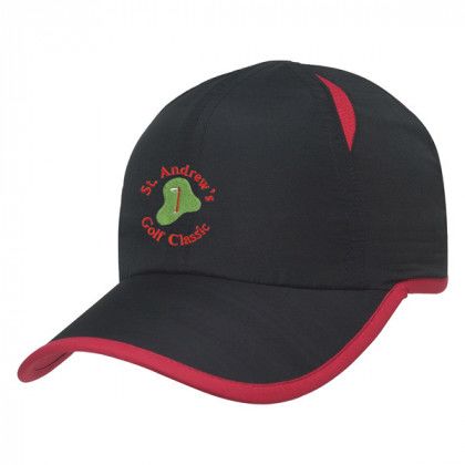 Hit-Dry Cap Custom Embroidered Black Red