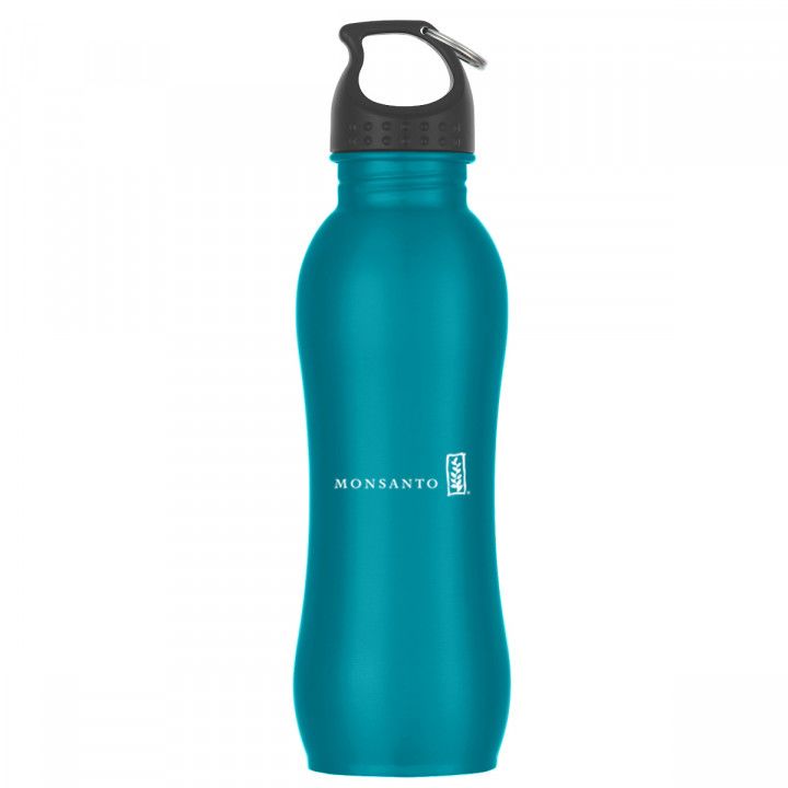 Insulated Water Bottle: Holly Graphic and Bamboo Cap