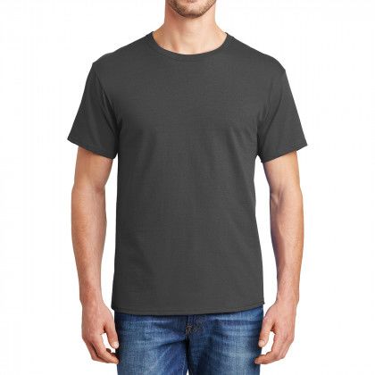 Smoke Gray Custom Hanes ComfortSoft Color 100% Cotton T-Shirt