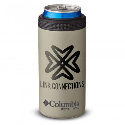 Custom Columbia PFG Vacuum Slim Can Cooler with Logo - Fossil