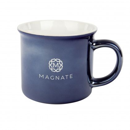 Logo Imprinted Pearlescent Campfire Mug - Pearlescent Cobalt