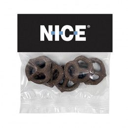 Chocolate Pretzels - 1 Oz Promotional Custom Imprinted With Logo