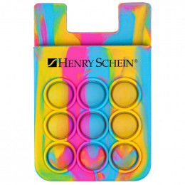 Custom Popper Stress Reliever Silicone Phone Wallet - Rainbow