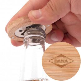 Logo Engraved Magnetic Bamboo Bottle Opener | Custom Bottle Openers