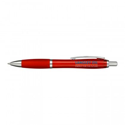 Custom Logo Imprinted Nash Gel Pen - Red