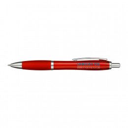 Custom Logo Imprinted Nash Gel Pen - Red