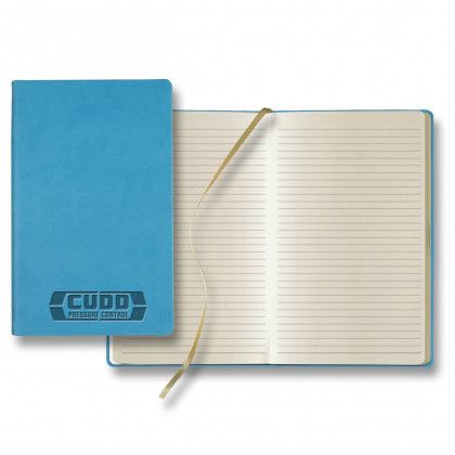 Customized Tucson Slim Medium Ivory Journal - Sky Blue